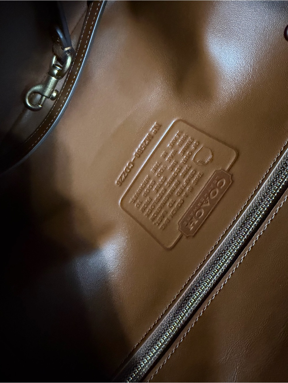 Coach Brown Suede Shoulder Bag with Gold Hardware - Picture 8 of 12